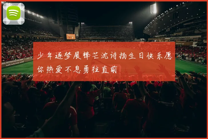 少年逐梦展锋芒沈诗扬生日快乐愿你热爱不息勇往直前